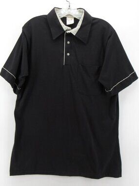 VINTAGE Hilton Polo Shirt Large Bowling 70s 80s Leisure Retro USA